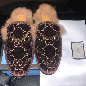 Slippers with horsebit logo